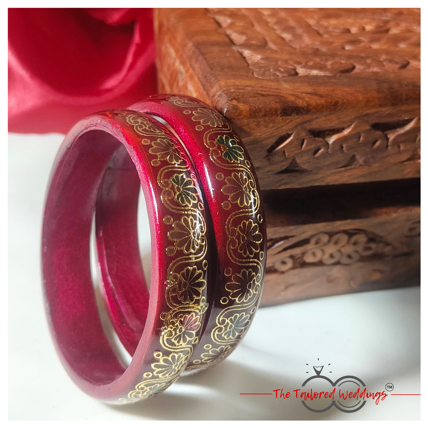 Handcrafted pure lac bangle with intricate traditional pattern and vibrant colors