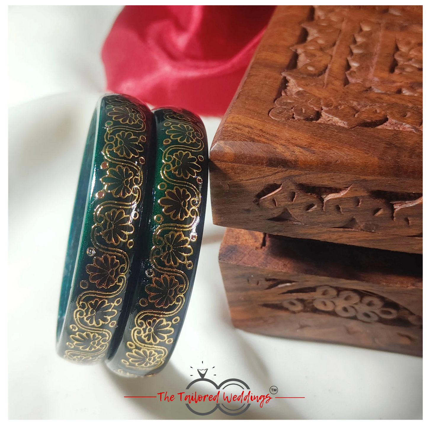 Handcrafted pure lac bangle with intricate traditional pattern and vibrant colors