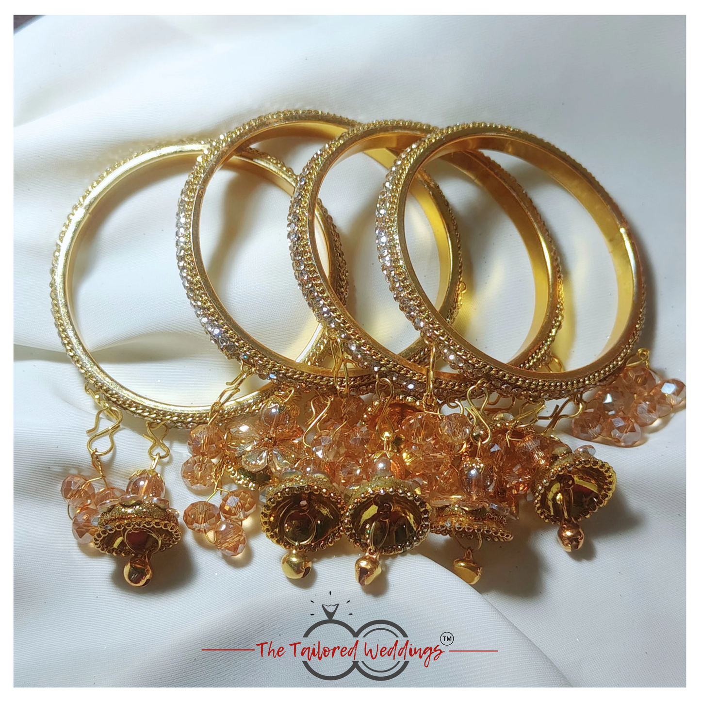 Gold Latkan Bangles (Qty-4)
