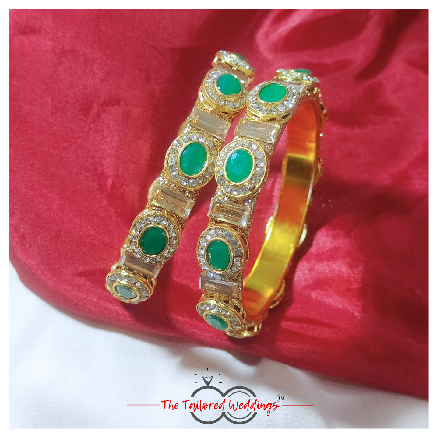 Elegant jadau kangan with rich stonework, perfect for wedding and festive attire