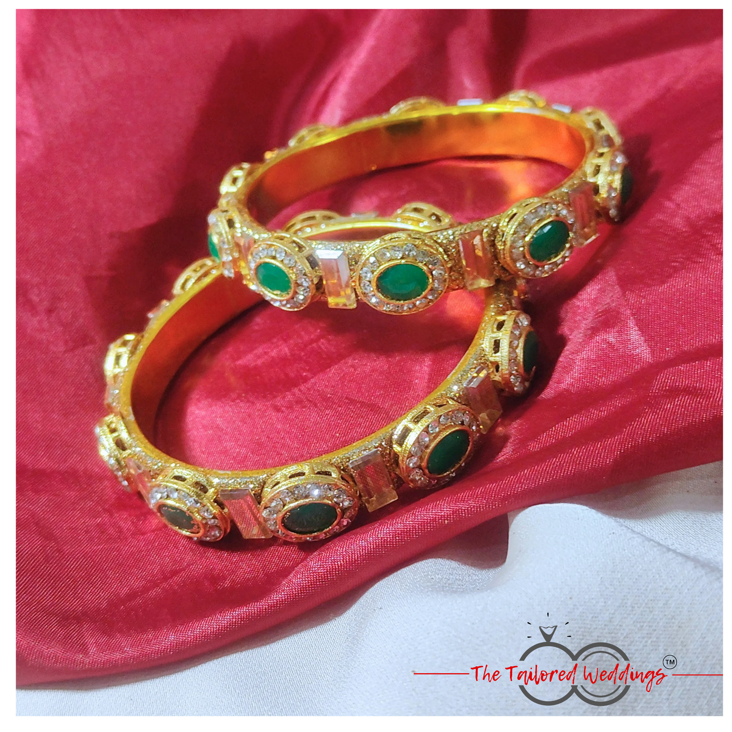 Elegant jadau kangan with rich stonework, perfect for wedding and festive attire