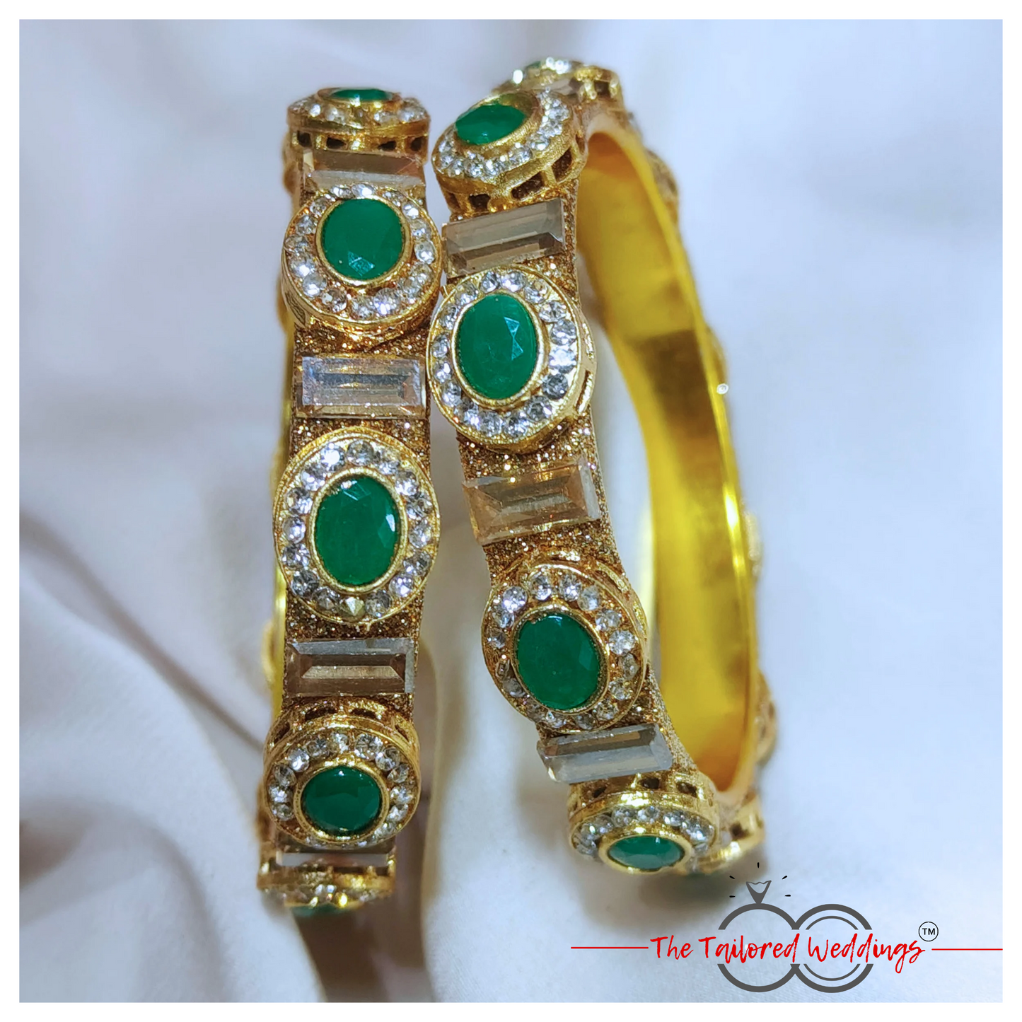 Elegant jadau kangan with rich stonework, perfect for wedding and festive attire