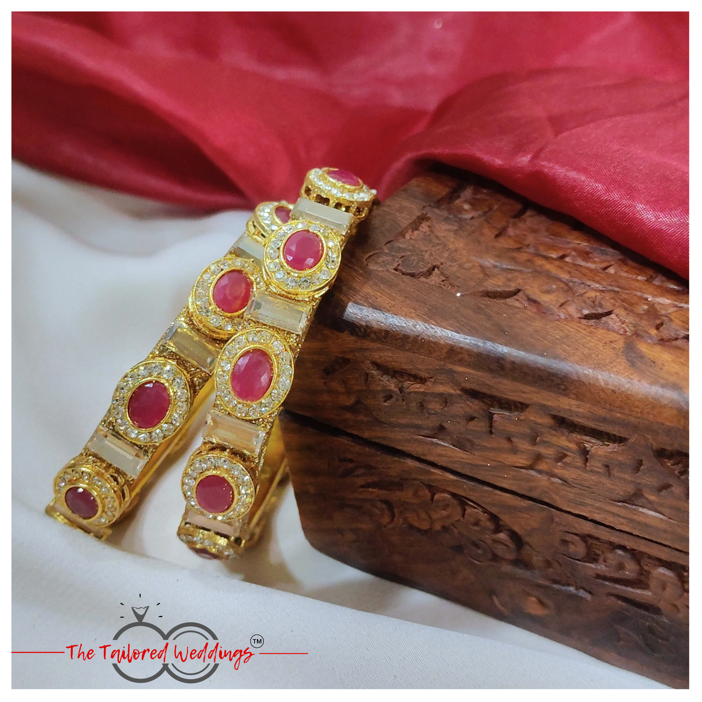 Elegant jadau kangan with rich stonework, perfect for wedding and festive attire