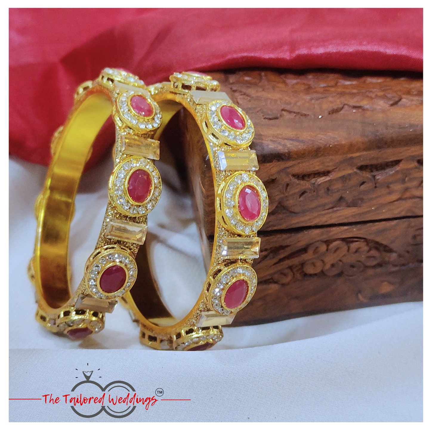 Elegant jadau kangan with rich stonework, perfect for wedding and festive attire