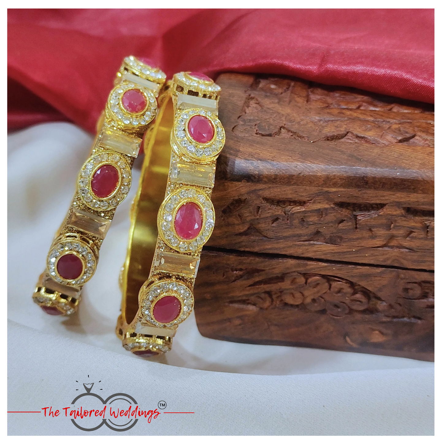 Elegant jadau kangan with rich stonework, perfect for wedding and festive attire