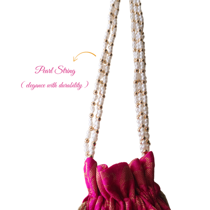 Handcrafted Potli Bag with sequin work for weddings and parties