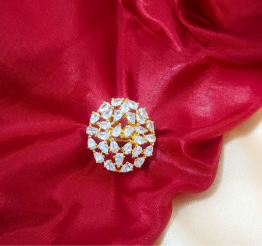 Traditional Gold-toned Statement Ring
