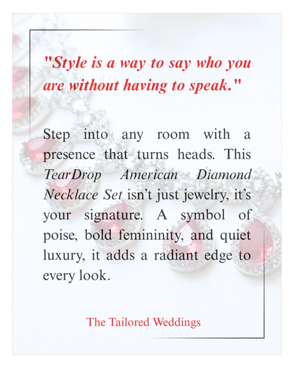 Contemporary statement american diamond jewelry for engagement, partylooks or weddings 
