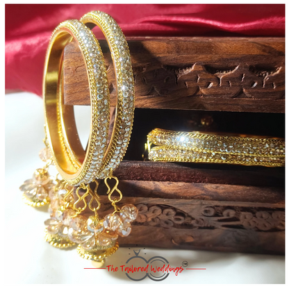 Gold Latkan Bangles (Qty-4)