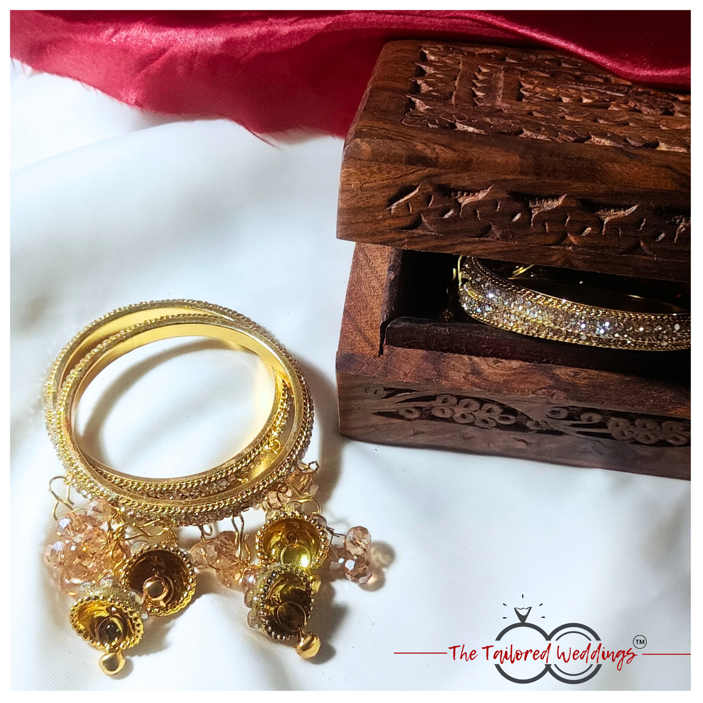 Gold Latkan Bangles (Qty-4)