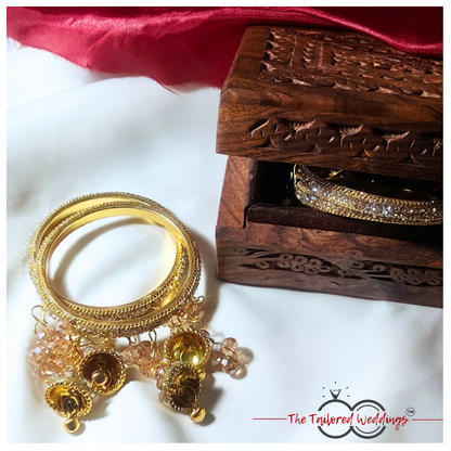 Gold Latkan Bangles (Qty-4)