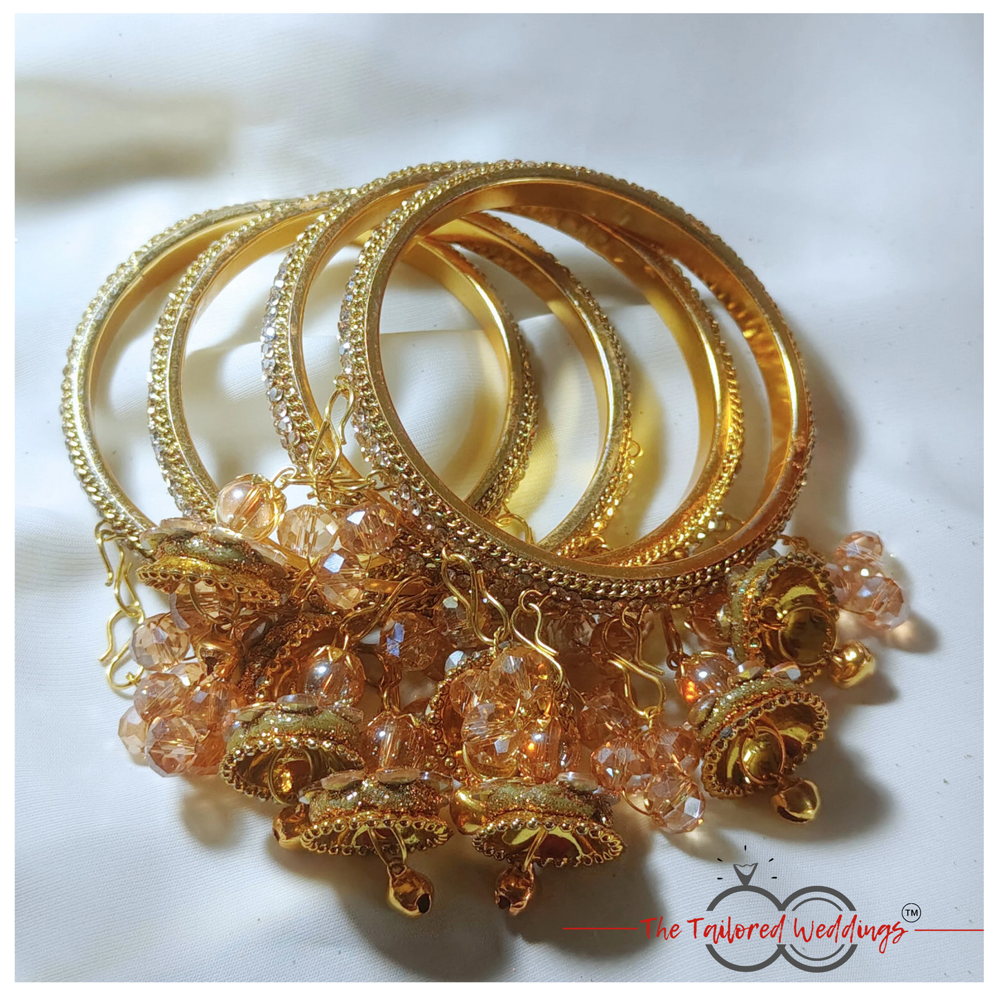 Gold Latkan Bangles (Qty-4)