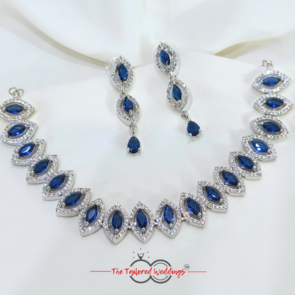 Eyelet American Diamond Necklace Set